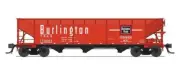 Broadway Limited HO AAR 70-Ton 3-Bay Hopper Burlington CB&Q #170350 7380