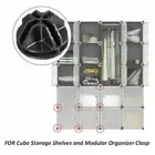 60 x Shelf Storage Cabinet Buckle Connectors Cube Modular Closet Organizer AU
