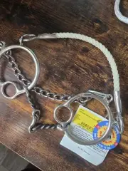 REINSMAN Western combination bit #903 3 piece twisted mouth w/dog bone Horse Bit