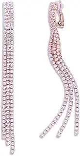 [YOQUCOL] Boho Tassel Chandelier Clip On Earrings CZ Crystal Long Drop Dangle Chain Bohemian Not Pierced Earrings For Women Girls
