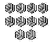 Creative Geometric Coasters Kit, for Drink Mat, Vases Mat,, Absorbent and Dirt Resistance-Black