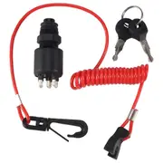 Ignition Switch Key Safety Lanyard Lock Assembly for OMC BRP 1996 Up Johnson Evinrude 5005801 for Ev As shown