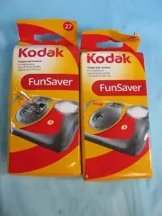 2 KODAK FUNSAVER SINGLE USE CAMERAS BRAND NEW IN SEALED PACKAGE