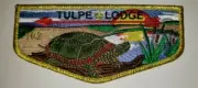 Boy Scout OA Tulpe Lodge 102 2016 Gold Mylar Border Banquet Flap