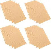 VILLFUL Grid Notebooks A5 Paper Refills 80 Sheets Lined Notebook Inserts for Planner Binder