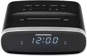 GRUNDIG Sonoclock 1100 Alarm Clock with Radio, FM Tuner, Automatic Sleep, Snooze, LED Display, Black, 16.6 cm (W) x 10.2 cm (H)