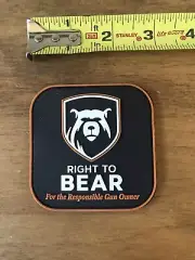 Shot Show 2022 Authentic Right To BEAR Gun Owner PVC Morale Patch