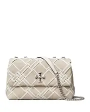 Tory Burch Kira Woven Canvas Small Convertible Shoulder Bag