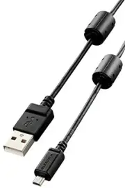 ELECOM Digital Camera USB Cable/Flat 8-pin/Ferrite Core/1.5mNEW