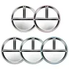 Stainless Steel Kids Plates Three Compartments Stainless Steel Dishes Kids