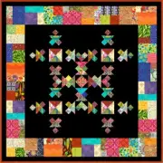 UBANGI STOMP - 53" x 53" - Pre-cut Patchwork Quilt Kit by Quilt-Addicts Lap