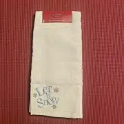 St. Nicholas Square Decorative Christmas Holiday "Let It Snow" Hand Towel NWT
