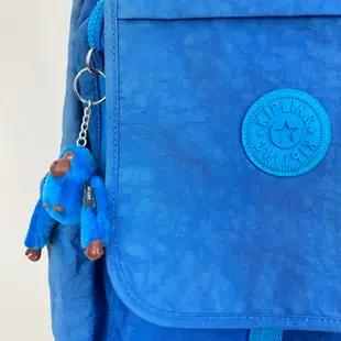 古著 二手 KIPLING 水藍色 筆電 電腦包 緩衝夾層 含猩猩吊飾 尼龍 後背包