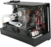 VELATEMOR CPU Liquid Cooler 600L/H Dual Fan for Desktop Computer, G1/4 Thread D Port 4Pin Mute Water Cooling Pump