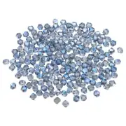 100pcs 8mm Bicone Glass Crystal Beads, Faceted Beads Dark Violet