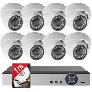 8 Channel Complete Security Surveillance Camera DVR System Home Office CCTV 1TB