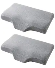 Unikome Pack of 2 Ergonomic Memory Foam Cervical Pillows