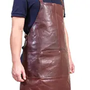 Pierre Cardin Professional Leather Apron Butcher Woodwork Hairdressing Barber Chef Chestnut