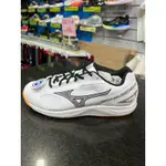 MIZUNO SKY BLASTER 3 男款 3E 寬楦 羽球鞋 71GA234521 白銀 入門款