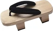 [kowaku] Japanese Wooden Clogs Shoes Home Slippers Durable Stylish Portable Women Men Flip Flops Sandals for Stage Performance Summer