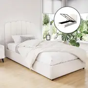 Artiss Bed Frame King Single Double Queen King Size Gas Lift Boucle FION