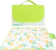 Picnic Blankets - Outdoor Blanket Waterproof,Sandproof Foldable Non-Slip 78X78Inch Mat with Handle Waterproof for Backyard Poolside Balcony Music Festival Porch Relaxing Deck Entertaining