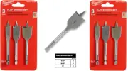 2 New Milwaukee 3 Piece Stubby Spade Bit Sets High Speed Drill Bits 48-27-0020