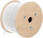 LEKVKM Cat8 Bulk Ethernet Cable 650FT Round S/FTP Outdoor&Indoor Heavy Duty High Speed Cat8 LAN Network Cable 40Gbps 2000Mhz White
