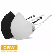 Black/White Reusable Soft Cotton Knit Fabric Anti-Microbial Texpel Face Mask