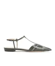 Giorgio Armani Pointed Toe Buckle Detailed Flat Shoes 36,39,40 Black