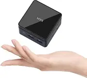 WVX 2025 Mini PC N100 (Up to 3.4 Ghz) Small Computers Support 4K Dual Display Micro Desktop Computers LPDDR5 3X USB 3.2 WiFi Bluetooth (N100 12G+512G)