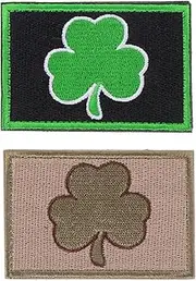 Hohopeti 2Pcs Lucky Embroidered Armband Stickers Decorative Cloth Patches for DIY Clothing Bags Hats and More Unique Leaf Design and Backgrounds