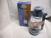 Vintage LAKE N TRAIL KEROSENE LANTERN 202 Blue 12" Tall NIB