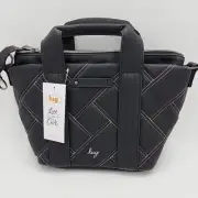 NEW Lug Matte Luxe Medium Dory Crossbody. Black 9"H x 13.5"W x 4"D