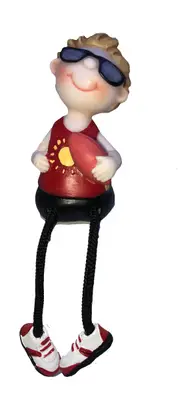 Suns Shelf Sitter Figurine Gold Coast AFL Player Colours Ornament