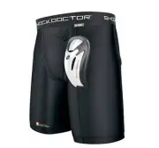 Shock Doctor Core Compression Short With Bioflex Cup Mens L 34-36" waist BNIB
