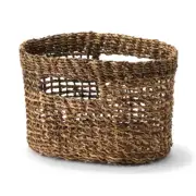MUJI Bakubaku Oval Basket with Handle, Small W26cm x D18 x H16cm