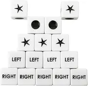 Amaxiu 16 Pcs Left Right Center Dice,16mm Standard Size Dice Game Accessories Fun Left Right Center Games Dice for Adults And Family Party Entertainment