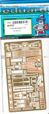EDU481075 1:48 Eduard PE - F-14A Tomcat Late Exterior Detail Set (TAM kit)