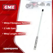 GME 495mm 2.1DBI Gain White Antenna Whip Suit AS001 580mm UHF CB Antenna