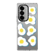 Galaxy Z Fold6 Clear Case retro sunny side up eggs pattern