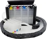 Continuous Ink Supply System (4 Colors) Compatible for HP711 Designjet T120/T520/T530/T130 Printers - Permanent Chips, Plug-and-Play, Reduced Refill Frequency(for 36 inch)