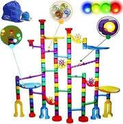 160 Pieces with Flashing Marbles, Glass Marbles, Storage Bags, Learning Guide, Posters and Games - Tested by Teachers. Not All Marble Runs are Created Equal. an Ideal Educational Toy