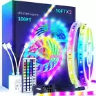 100Ft LED Strip Lights, Smart Light with App Remote Control, RGB LED 1 ROLL 50ft