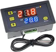 Digital LED Temperature Controller Module Digital Thermostat Switch with Waterproof Probe Programmable Heating Cooling Electronic Thermostat Range from -50℃ to 120℃
