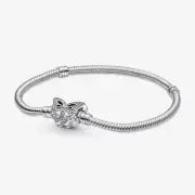 *BRAND NEW* Pandora 925 Silver Butterfly Clasp Snake Chain Bracelet 590782C01