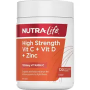 Nutra-Life Vitamin C 1200mg + D3 + Zinc Tablets - Immune Support