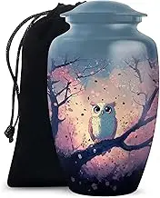 Owl Cremation Urns for Human Ashes Adult Female - Funeral Urn for Ashes Adult Male - Memorial Decorative Adult Urns for Human Ashes Women & Men 10 Inch