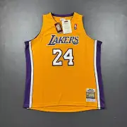 100% Authentic Kobe Bryant Mitchell Ness 08 09 LA Lakers Jersey Size 52 2XL Mens
