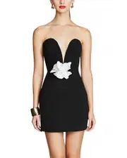 Halston Anabelle Crepe Mini Dress